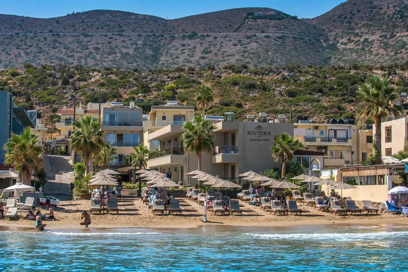 Riviera beachfront restaurant Stalis sea view Crete